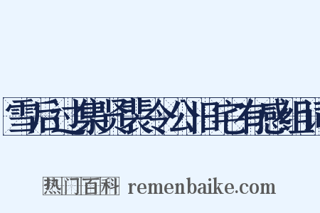 雪后过集贤裴令公旧宅有感组词是什么意思的图片